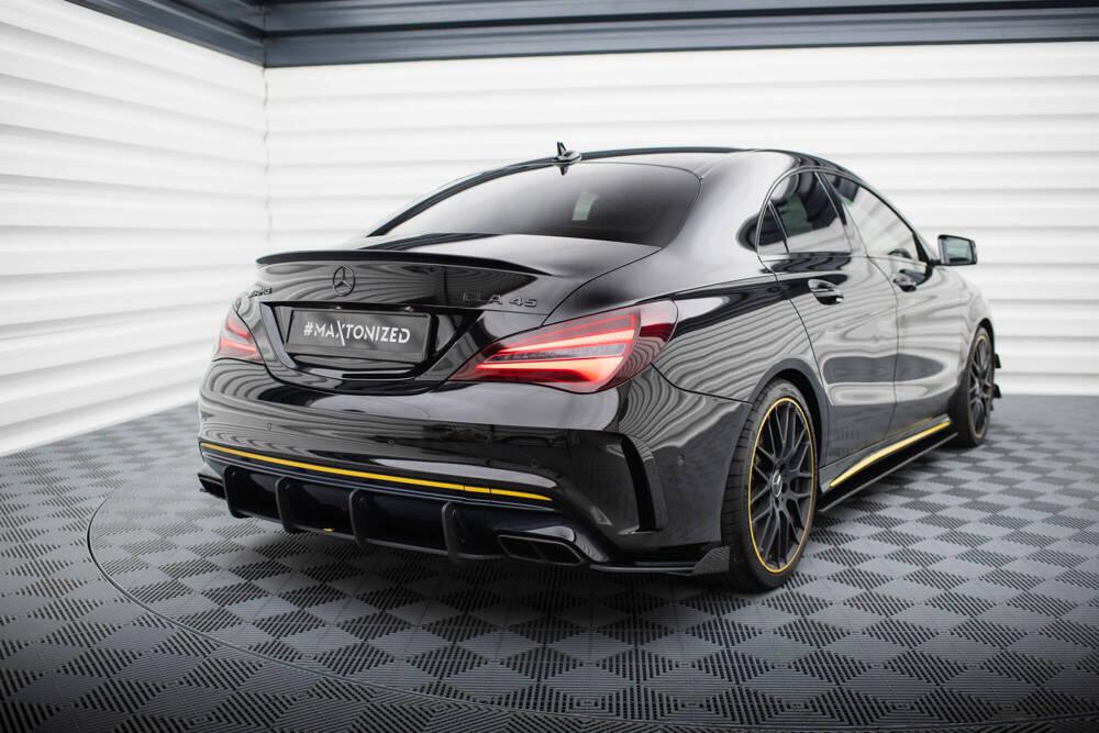 Seitliche Heck Diffusor Erweiterung Street Pro mit Flaps für Mercedes-Benz CLA 45AMG Aero C117 Facelift von Maxton Design