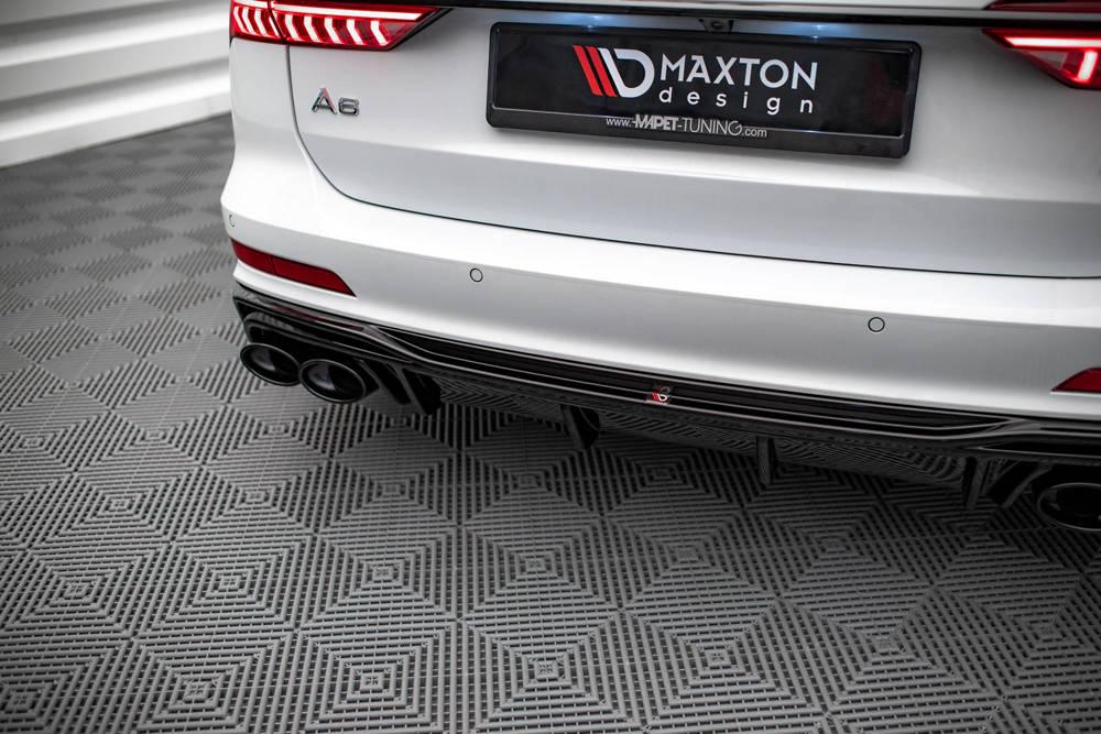 Heckdiffusor mit Endrohrblenden für Audi S6 C8 von Maxton Design