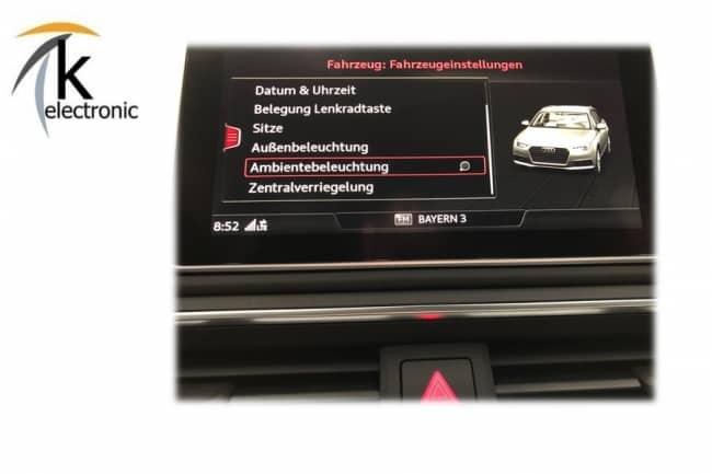 Audi A4 B9 8W Ambientebeleuchtung LED Mittelkonsole Nachrüstpaket