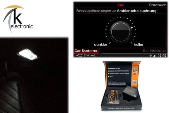 Audi A6 4G C7 LED Ambientebeleuchtung während Fahrt freischalten Nachrüstpaket