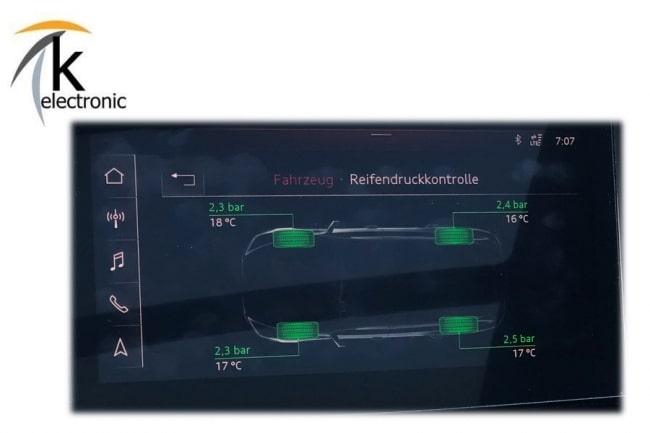 Audi A7 4K aktive Reifendruckkontrolle Luftdruck im MMI Nachrüstpaket