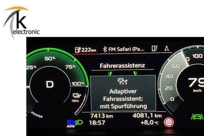 AUDI Q4 e-​tron Spurhalteassistent auf eine bessere adaptive Spurführung erweitern Nachrüstpaket KECODI