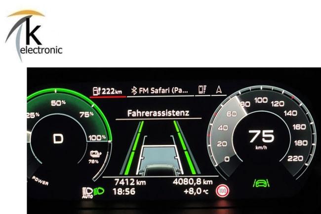 AUDI Q4 e-​tron Spurhalteassistent auf eine bessere adaptive Spurführung erweitern Nachrüstpaket KECODI