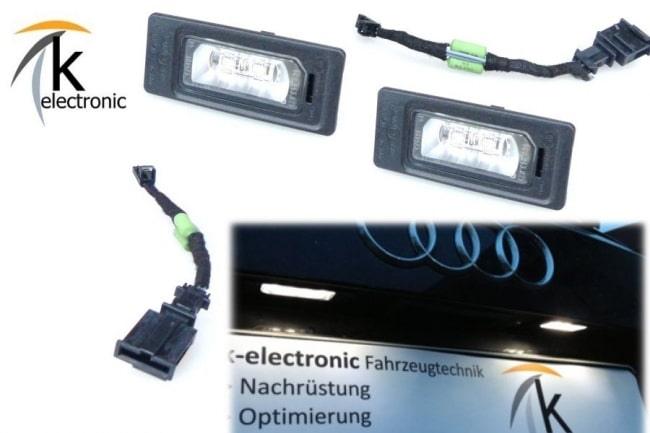 Audi TT 8J LED Kennzeichenbeleuchtung Nachrüstpaket