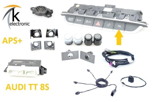 Audi TT 8S Einparkhilfe vorne optische Darstellung Nachrüstpaket