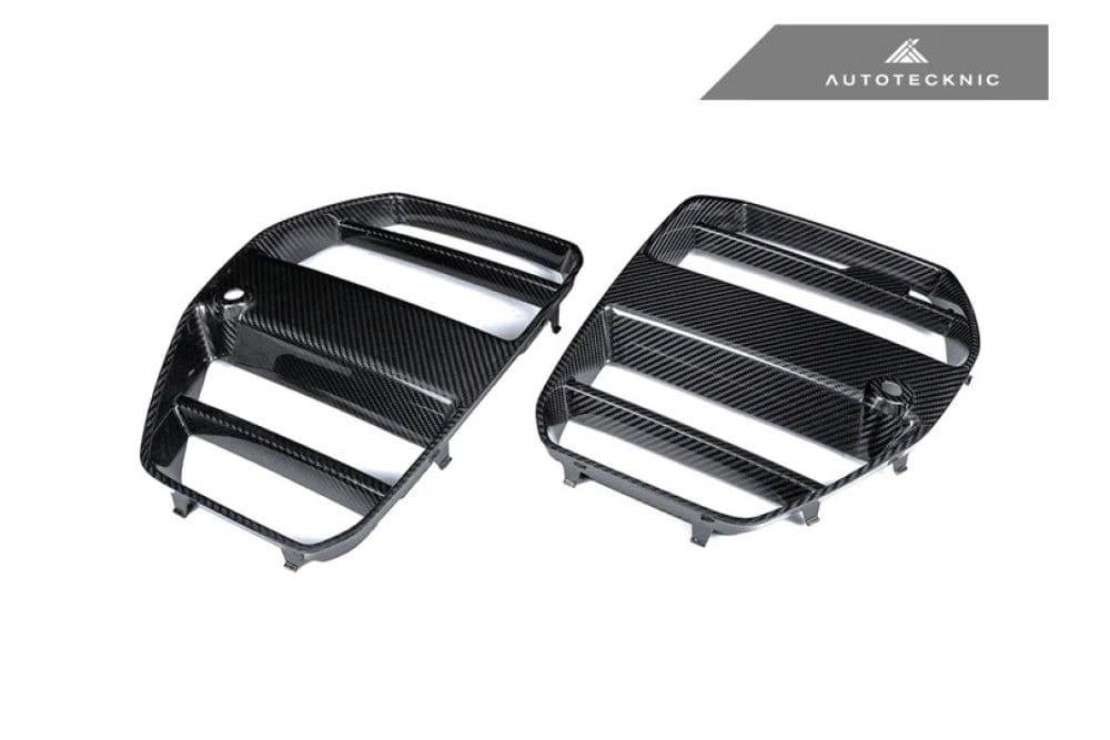 Autotecknic Trockencarbon Podium V1 Frontgrill für BMW G8X M3 ohne ACC