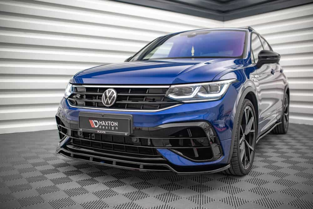 Front Splitter / Cup Schwert / Frontansatz V.1 für VW Tiguan R Facelift AD von Maxton Design