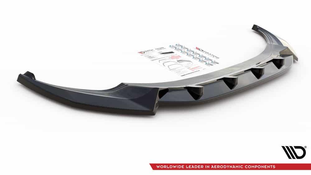 Front Splitter / Cup Schwert / Frontansatz V.2 für VW Tiguan R-Line Facelift AD von Maxton Design