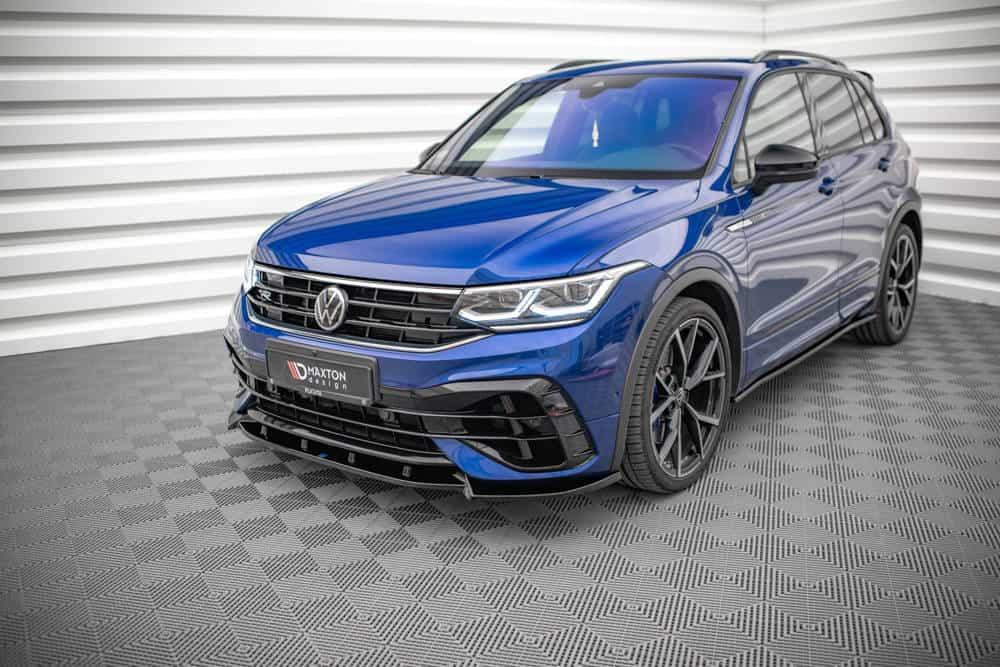 Front Splitter / Cup Schwert / Frontansatz V.2 für VW Tiguan R-Line Facelift AD von Maxton Design