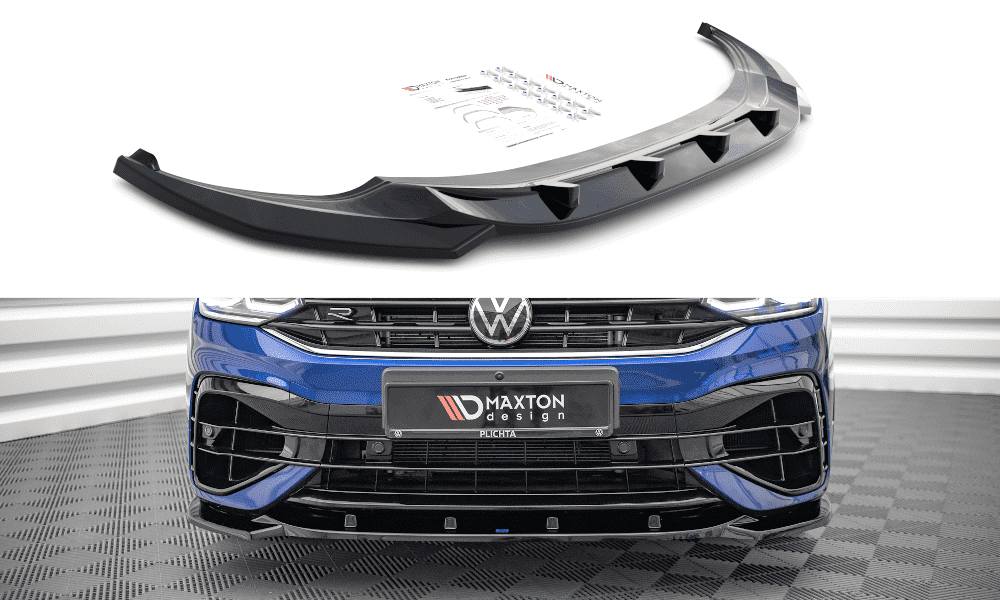 Front Splitter / Cup Schwert / Frontansatz V.3 für VW Tiguan R Facelift AD von Maxton Design