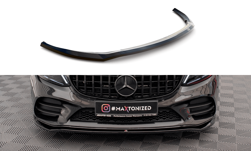 Front Lippe / Front Splitter / Frontansatz V.1 für Mercedes-Benz C-Klasse 205 AMG-Line Facelift von Maxton Design