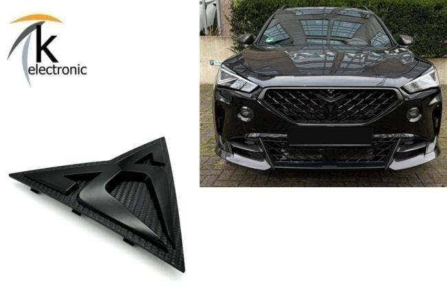 Cupra Formentor KM matt schwarzes Emblem vorne mit Carbon