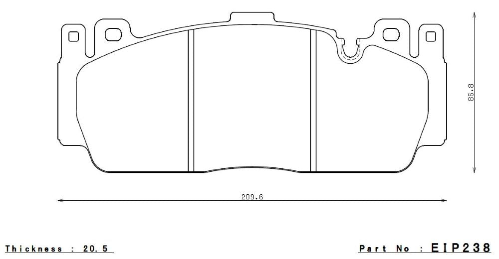 Endless N39S Bremsbeläge Vorderachse für BMW M2 G87