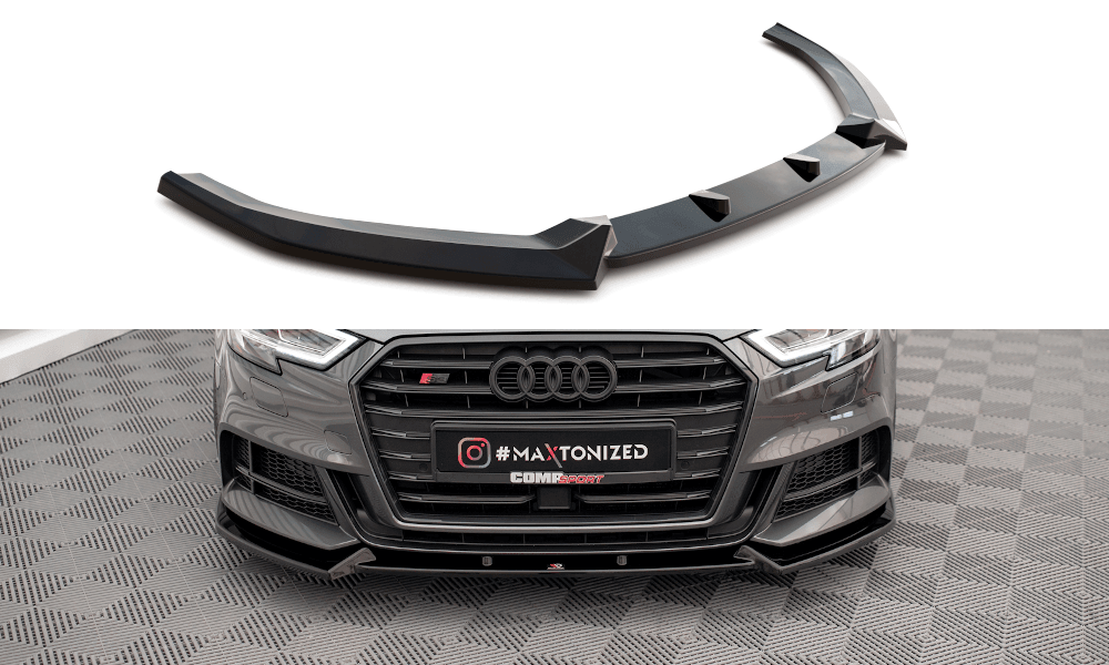 Front Lippe / Front Splitter / Frontansatz V.1 für Audi S3 8V Sportback Facelift von Maxton Design