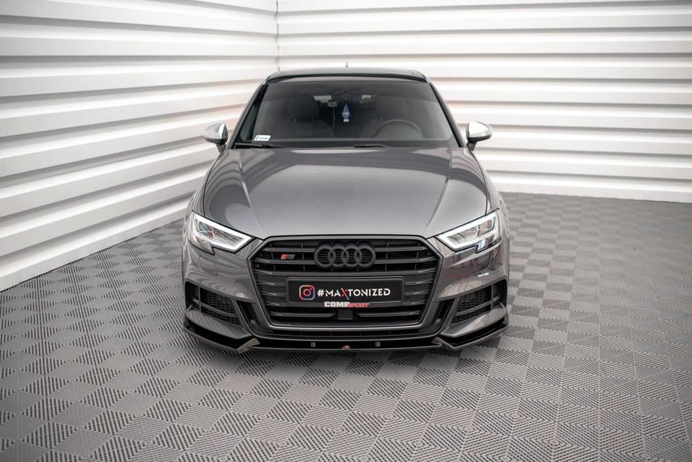 Front Lippe / Front Splitter / Frontansatz V.1 für Audi S3 8V Sportback Facelift von Maxton Design