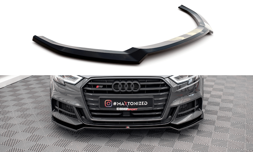 Front Lippe / Front Splitter / Frontansatz V.2 für Audi S3 8V Sportback Facelift von Maxton Design