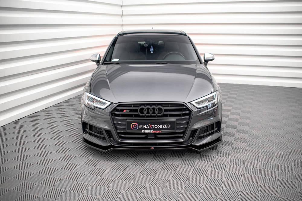 Front Lippe / Front Splitter / Frontansatz V.2 für Audi S3 8V Sportback Facelift von Maxton Design