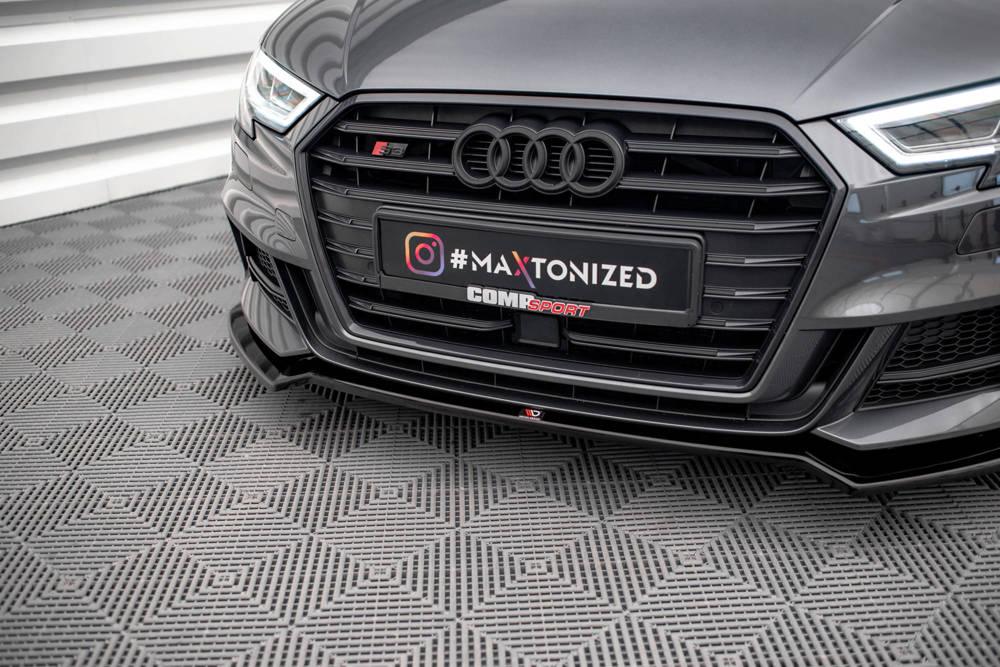 Front Lippe / Front Splitter / Frontansatz V.2 für Audi S3 8V Sportback Facelift von Maxton Design