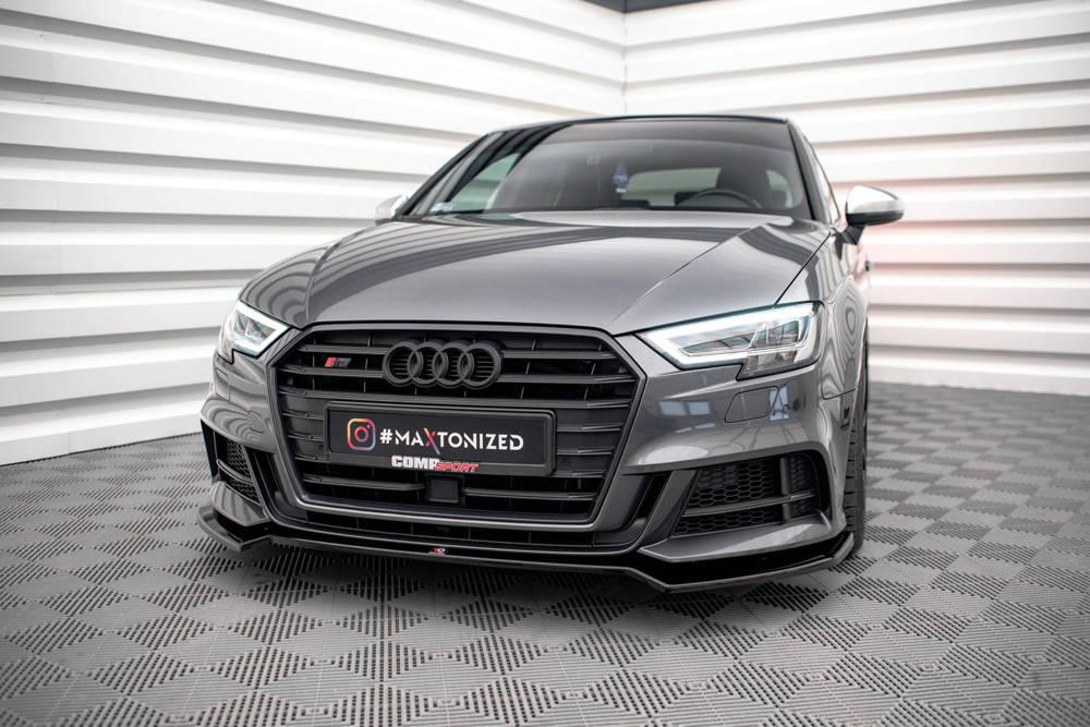 Front Lippe / Front Splitter / Frontansatz V.2 für Audi S3 8V Sportback Facelift von Maxton Design