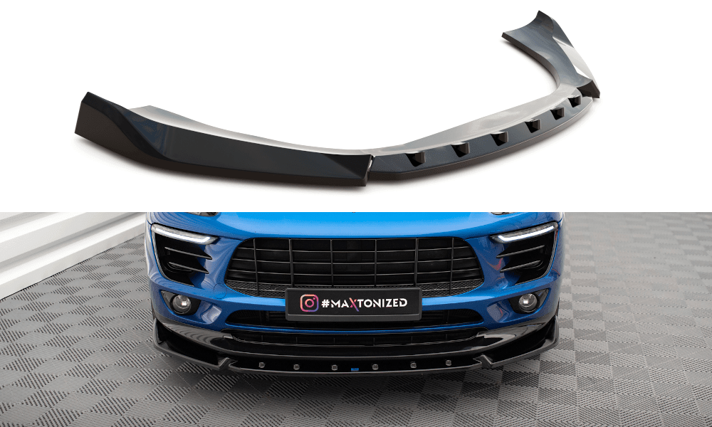 Front Lippe / Front Splitter / Frontansatz V.2 für Porsche Macan Mk1 von Maxton Design