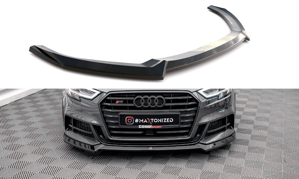 Front Lippe / Front Splitter / Frontansatz V.3 für Audi S3 8V Sportback Facelift von Maxton Design