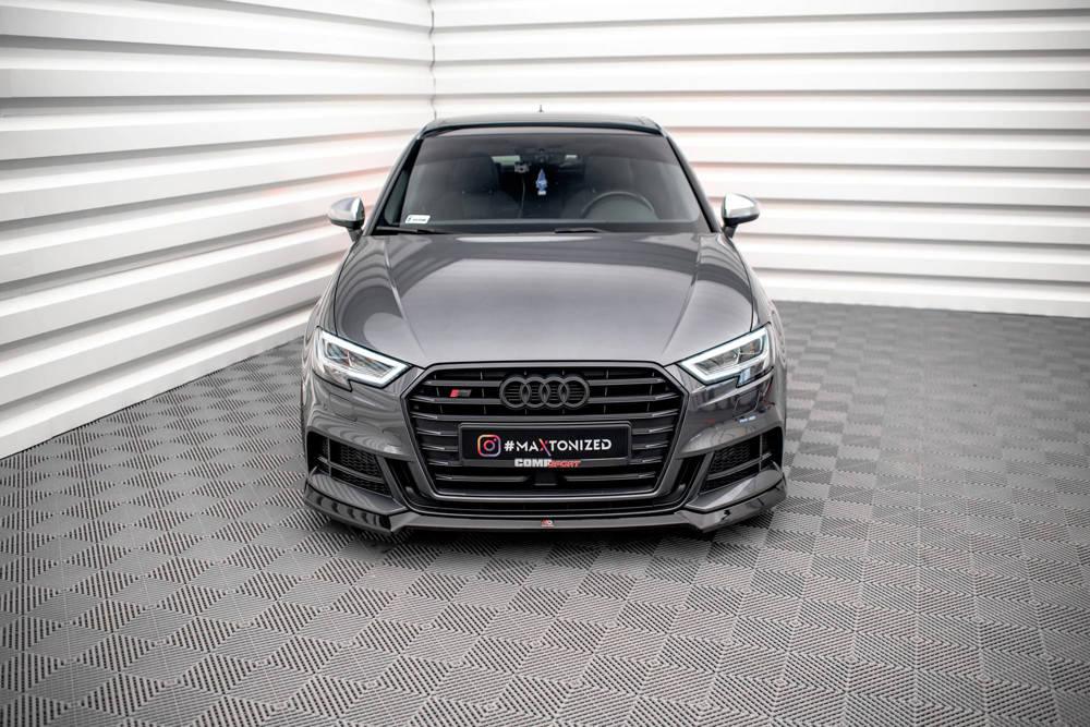 Front Lippe / Front Splitter / Frontansatz V.3 für Audi S3 8V Sportback Facelift von Maxton Design