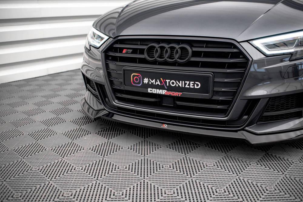 Front Lippe / Front Splitter / Frontansatz V.3 für Audi S3 8V Sportback Facelift von Maxton Design