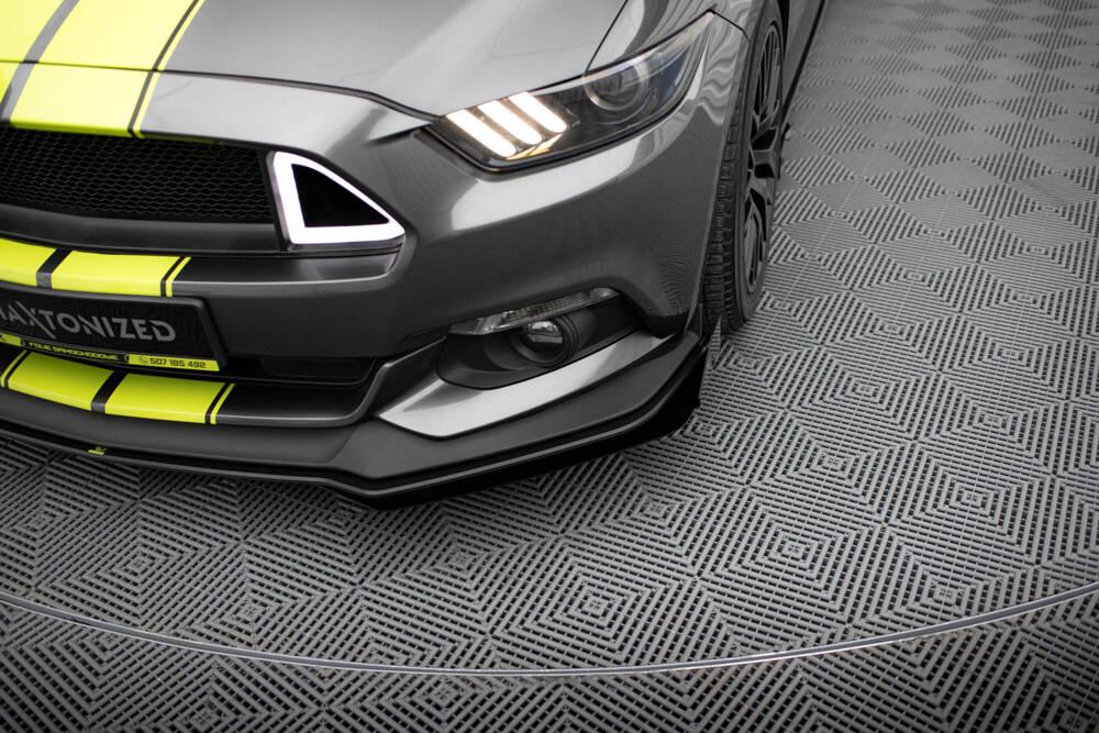 Front Lippe / Front Splitter / Frontansatz Street Pro mit Flaps für Ford Mustang GT MK6 von Maxton Design