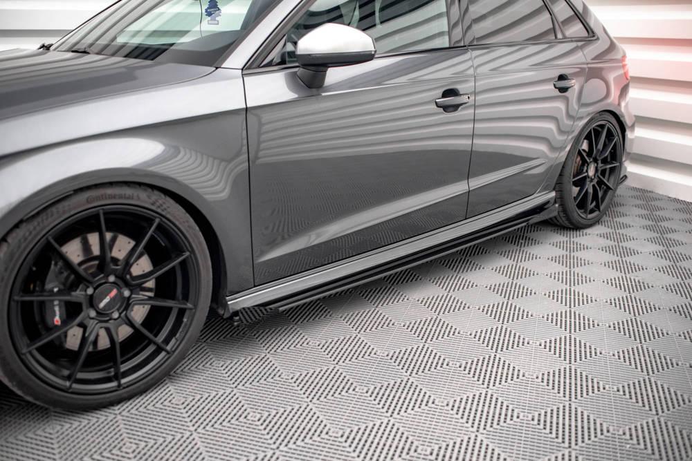 Seitenschweller Erweiterung Street Pro mit Flaps für Audi S3 8V Sportback Facelift von Maxton Design