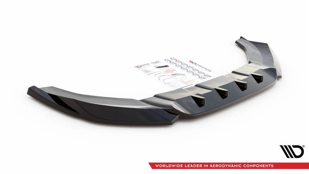 Front Splitter / Cup Schwert / Frontansatz V.1 für Audi Q3 S-Line Facelift 8U von Maxton Design