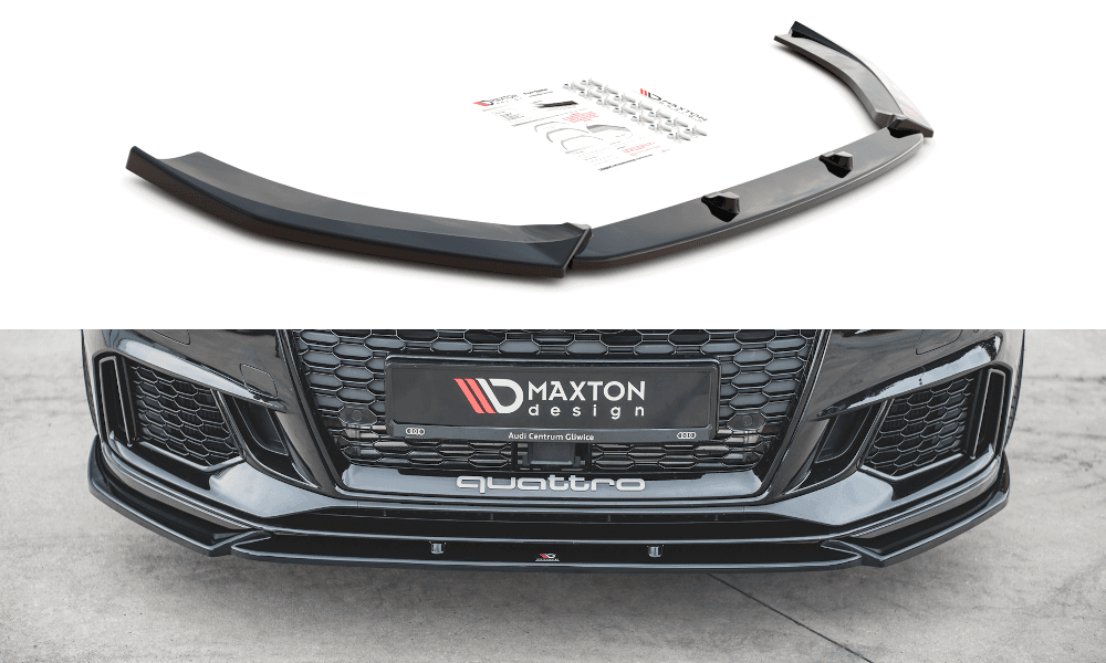 Front Lippe / Front Splitter / Frontansatz V.4 für Audi RS3 8V Facelift Sportback von Maxton Design - UPGRADEMYCAR