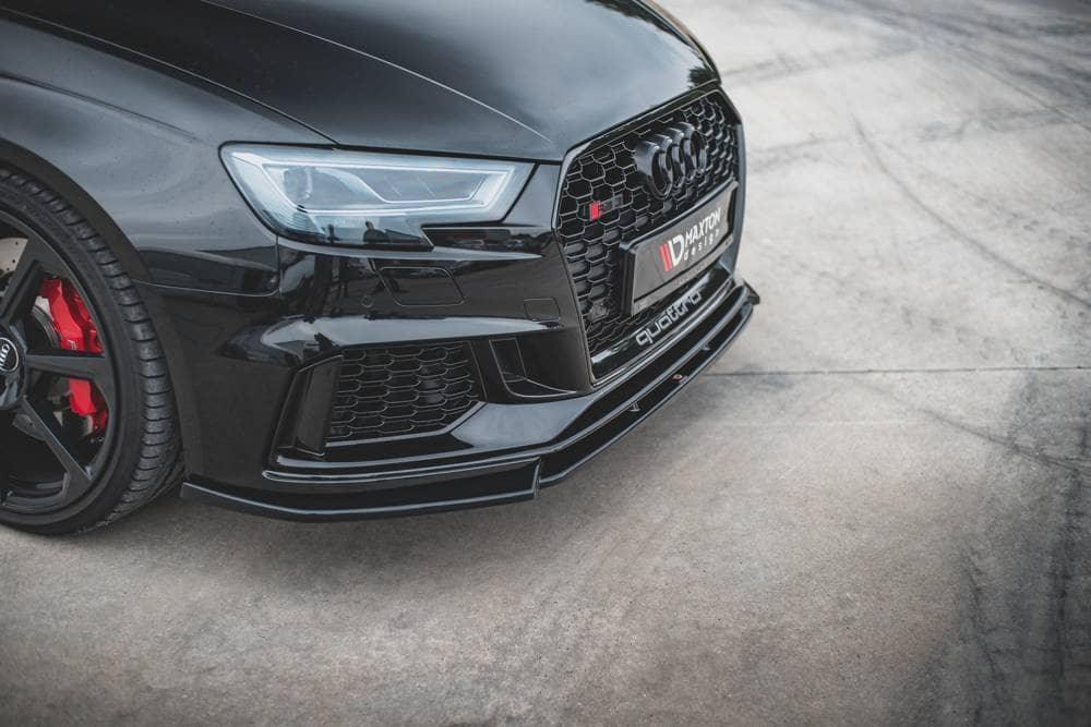 Front Lippe / Front Splitter / Frontansatz V.4 für Audi RS3 8V Facelift Sportback von Maxton Design - UPGRADEMYCAR