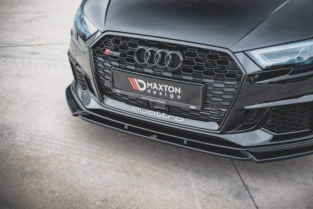 Front Lippe / Front Splitter / Frontansatz V.4 für Audi RS3 8V Facelift Sportback von Maxton Design - UPGRADEMYCAR