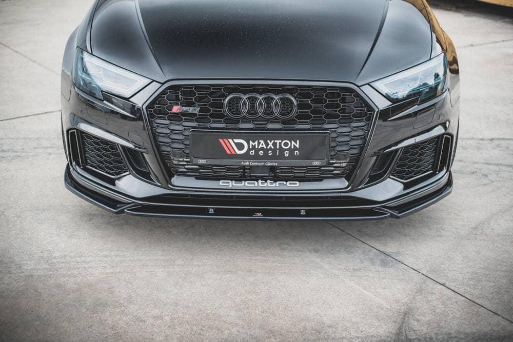 Front Lippe / Front Splitter / Frontansatz V.4 für Audi RS3 8V Facelift Sportback von Maxton Design - UPGRADEMYCAR