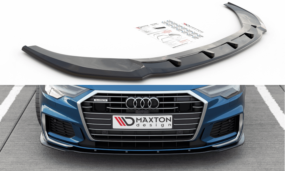 Front Diffusor / Front Splitter / Cup Schwert / Frontansatz V.2 für Audi A6 S-Line / S6 C8 von Maxton 