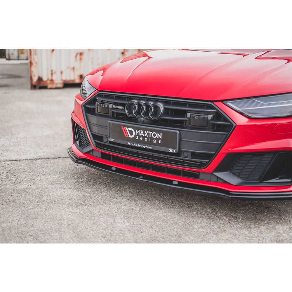 Front lip / front splitter / front approach V.2 for Audi A7 C8 S-Line from Maxton Design 