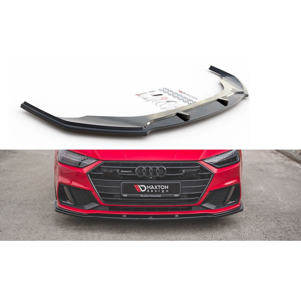 Front lip / front splitter / front approach V.2 for Audi A7 C8 S-Line from Maxton Design 