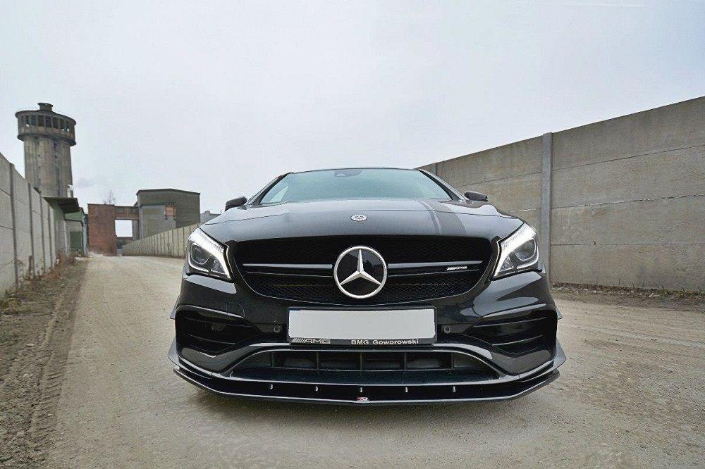 Front lip / front splitter / front approach V.1 for Mercedes CLA A45 AMG C117 Facelift from Maxton Design 