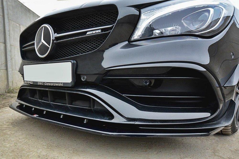 Front lip / front splitter / front approach V.1 for Mercedes CLA A45 AMG C117 Facelift from Maxton Design 