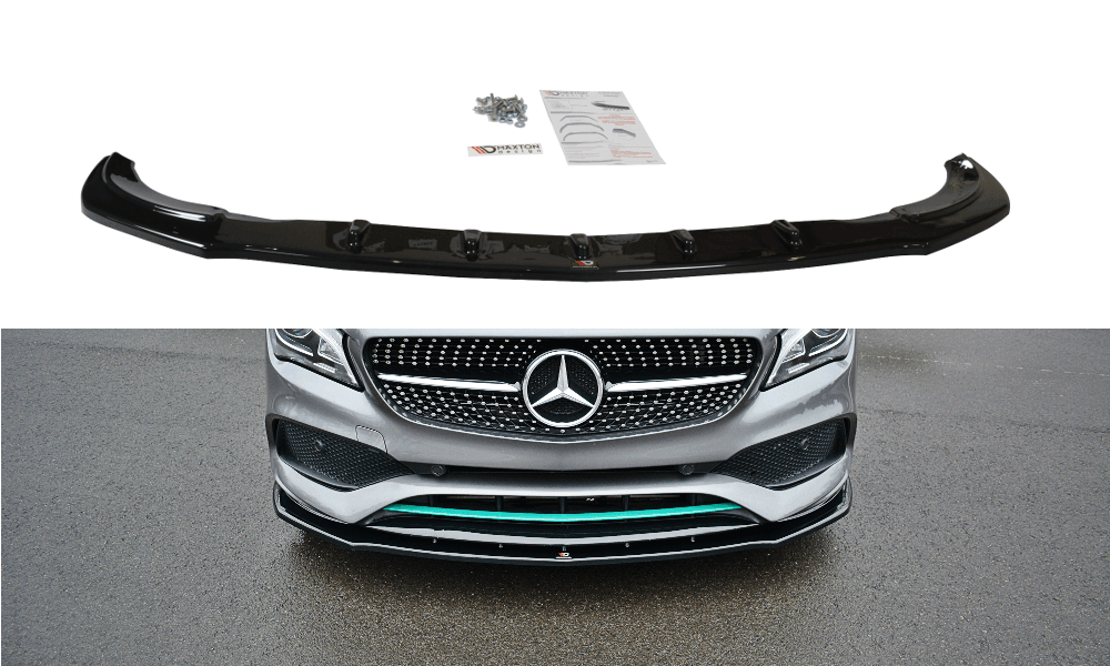 Front lip / front splitter / front approach V.1 for Mercedes CLA C117 AMG-LINE Facelift from Maxton Design 