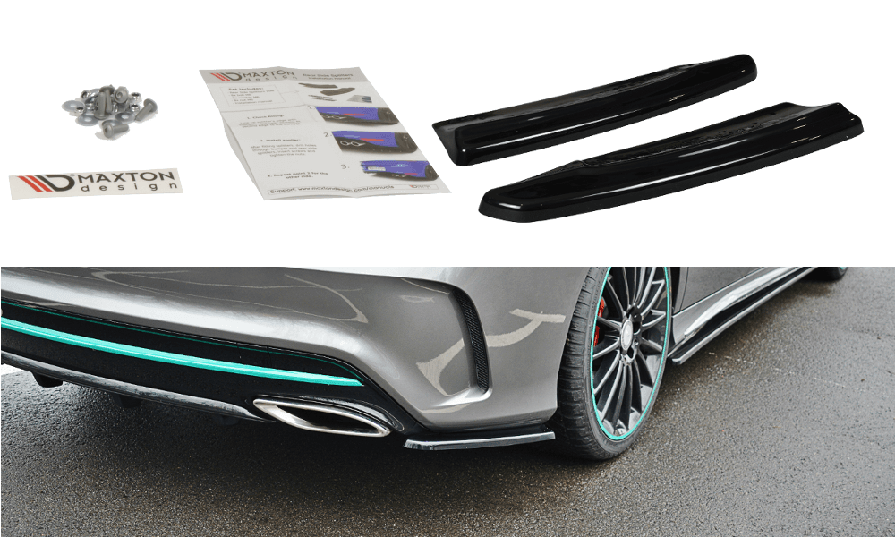 Side rear diffuser extension for Mercedes Benz CLA C117 AMG-Line Facelift from Maxton Design 