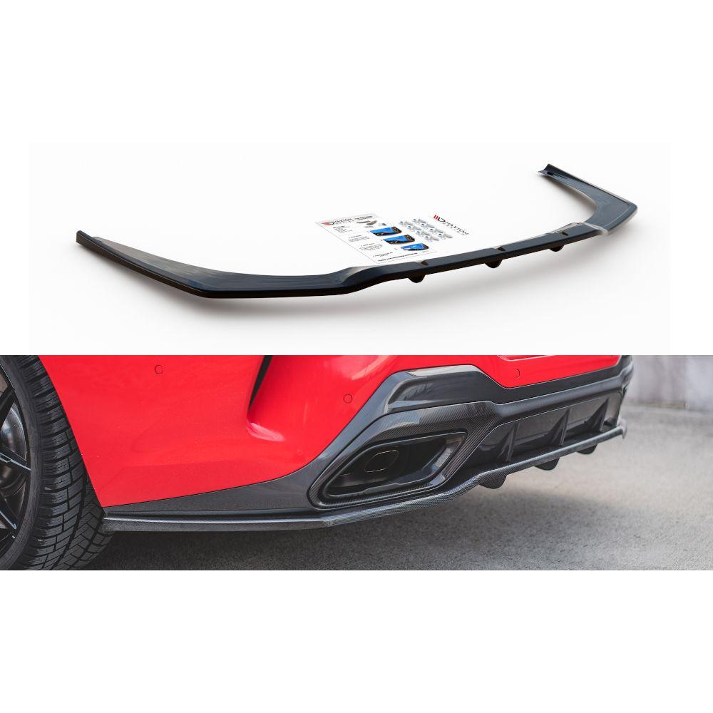 Rear diffuser extension with vertical bar for BMW 8 Coupe G15 M package by Maxton Design