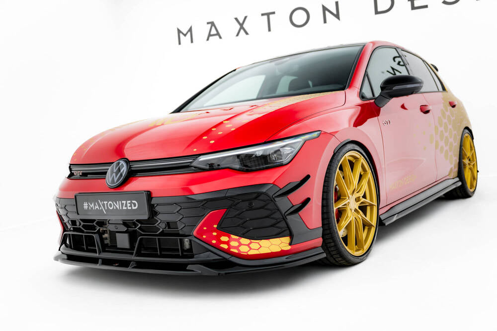 Front Lippe / Front Splitter / Frontansatz V.1 für VW Golf GTI Clubsport Mk8 Facelift von Maxton Design