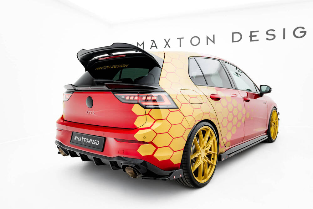 Seitliche Heck Diffusor Erweiterung V.1 + Flaps für VW Golf GTI Clubsport Mk8 Facelift