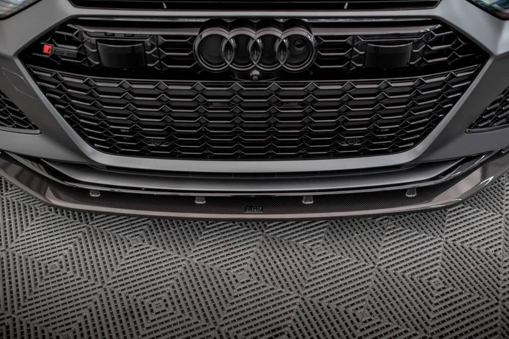 Carbon Front Lippe / Front Splitter / Frontansatz für Audi RS6 C8 von Maxton Design