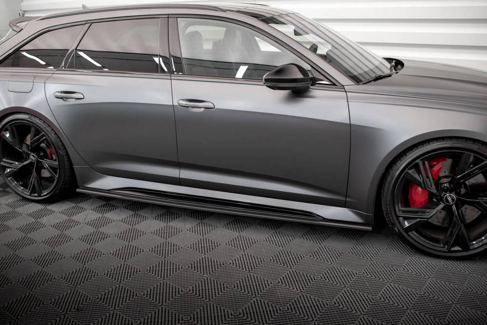 Carbon Seitenschweller Erweiterung für Audi RS6 C8 von Maxton Design