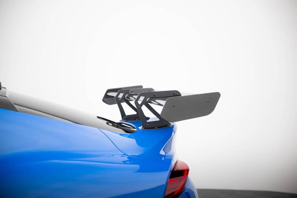 Carbon rear spoiler Swan Neck with LED light for Toyota Supra MK5 by Maxton  Design