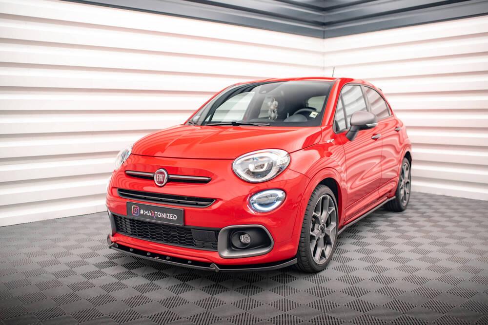 Front Lippe / Front Splitter / Frontansatz für Fiat 500X Sport MK1 Facelift von Maxton Design