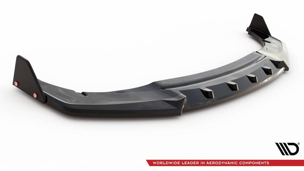 Front Lippe / Front Splitter / Frontansatz mit Flaps für Honda Civic X Sport von Maxton Design