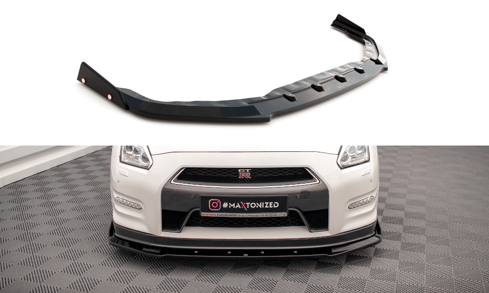 Front Lippe / Front Splitter / Frontansatz mit Flaps für Nissan GTR R35 Facelift von Maxton Design